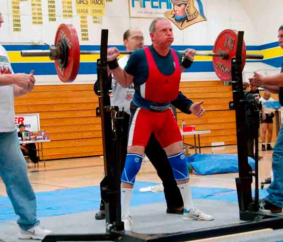 Me in a powerlifting meet at age 73